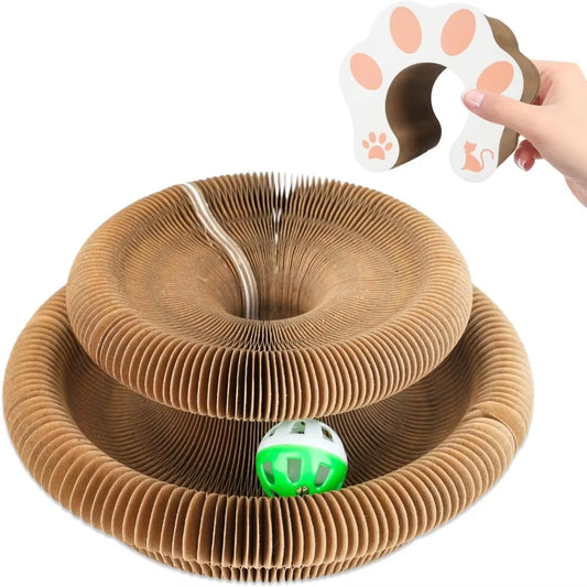 Transformable Kitty Kurlz Cat Toy Wear-Resistant No Crumbs Cat Accordion Magic Organ Resistant to Scratching